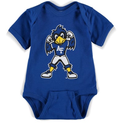 Air Force Falcons Two Feet Ahead Infant Big Logo Bodysuit - Royal
