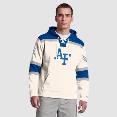  Air Force Falcons Champion Lacer Fleece Hoodie - White