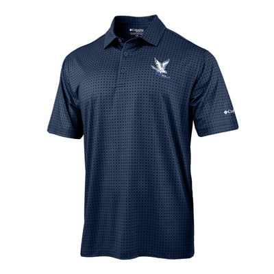  Air Force Falcons Columbia Highland Drift Polo - Navy