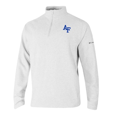  Air Force Falcons Columbia Swingcraft Quarter-Zip Pullover - White