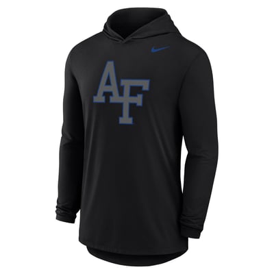  Air Force Falcons Nike Tri-Blend Dri-FIT Long Sleeve Hooded T-Shirt - Black