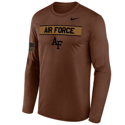 Air Force Falcons Nike 2026 Military Appreciation Dri-FIT Long Sleeve T-Shirt - Brown