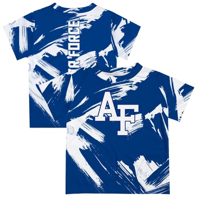  Air Force Falcons Vive La Fete Newborn & Infant Paint Brush T-Shirt - Royal