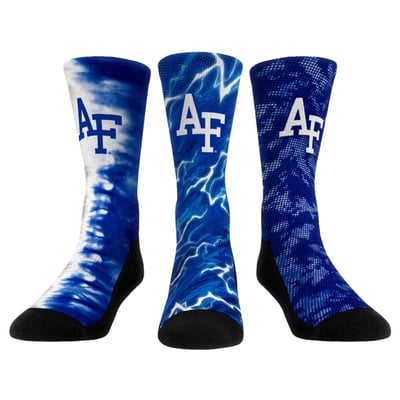 Air Force Falcons Rock Em Unisex Three-Piece Team Tones Crew Socks Set
