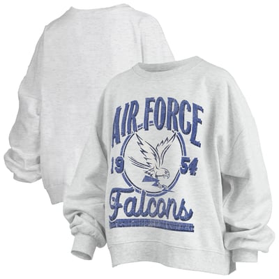 Air Force Falcons Pressbox Women's Oversized Bravo Melange Janise Sweatshirt - Heather Gray