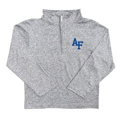  Air Force Falcons Vive La Fete Youth Team Logo Quarter-Zip Sweatshirt - Heather Gray