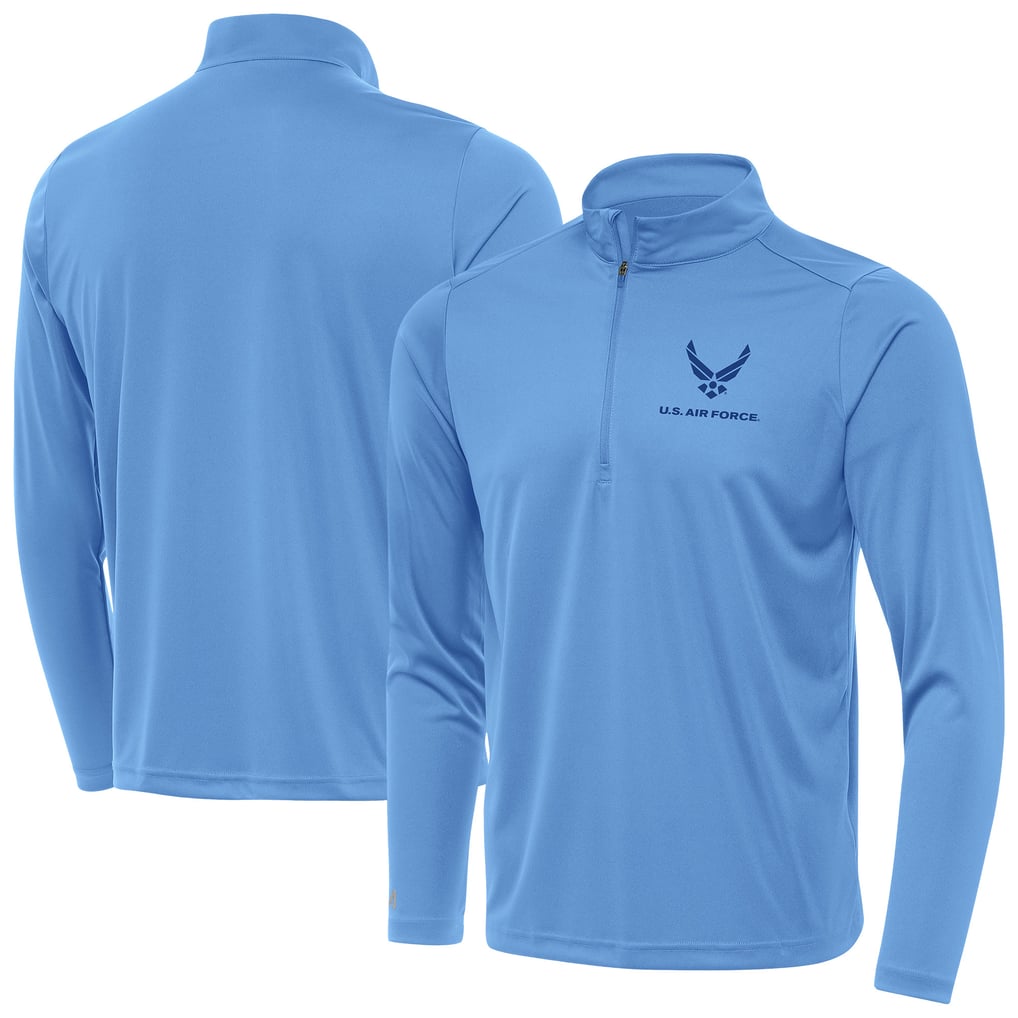 Air Force Antigua Tribute Quarter-Zip Pullover - Powder Blue