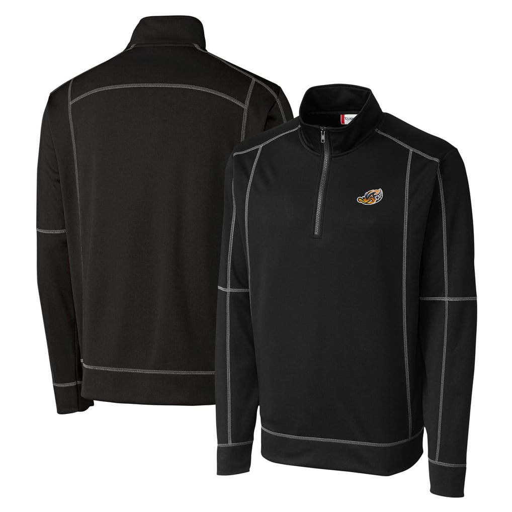  Akron RubberDucks Cutter & Buck  Clique Helsa Performance Half-Zip Knit Pullover - Black
