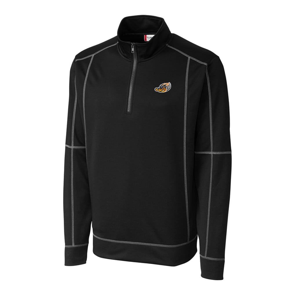  Akron RubberDucks Cutter & Buck  Clique Helsa Performance Half-Zip Knit Pullover - Black