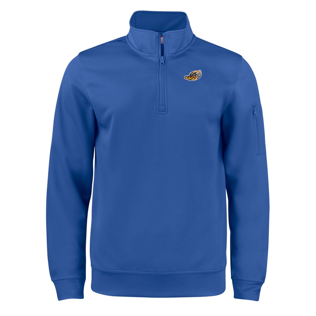 Akron RubberDucks Cutter & Buck Unisex Clique Lift Eco Performance Half-Zip Pullover Top - Royal