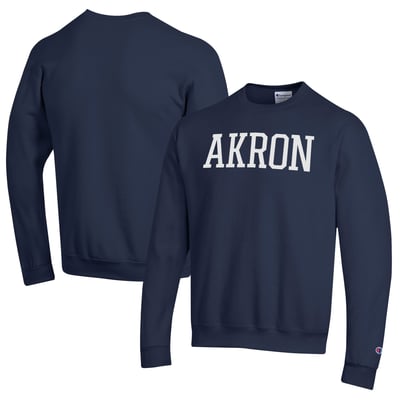Akron Zips Champion Powerblend Sweatshirt - Navy