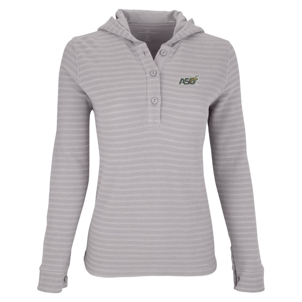 Akron Zips Women's Baja Pullover Hoodie - Navy/Gray