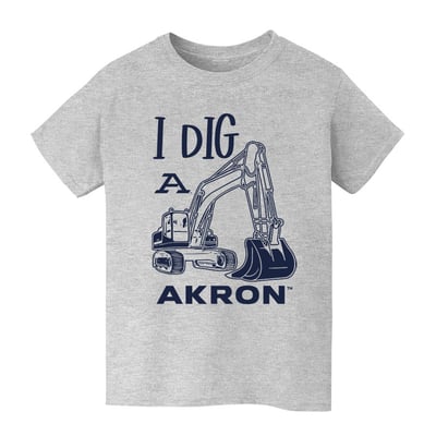Akron Zips Vive La Fete Youth Excavator T-Shirt - Gray