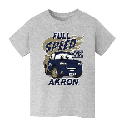  Akron Zips Vive La Fete Youth Full Speed T-Shirt - Gray