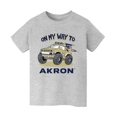 Akron Zips Vive La Fete Youth On My Way T-Shirt - Gray