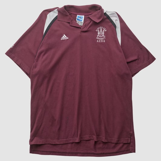 Alabama A&M Bulldogs Adidas 2000s Polo - Maroon - 2XL by Fanatics Real Vintage