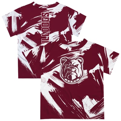  Alabama A&M Bulldogs Vive La Fete Newborn & Infant Paint Brush T-Shirt - Maroon