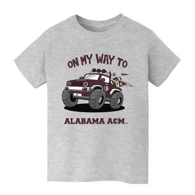 Alabama A&M Bulldogs Vive La Fete Youth On My Way T-Shirt - Gray