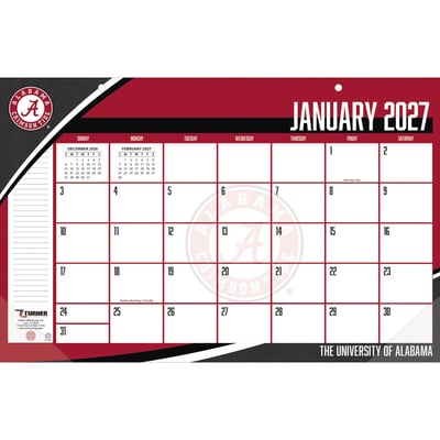 Alabama Crimson Tide 17" x 11" Desk Pad Calendar