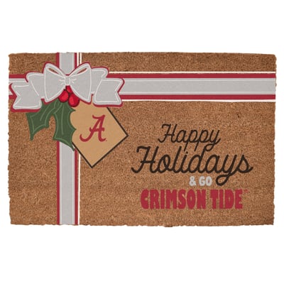 Alabama Crimson Tide 20" x 30" Holiday Gift Wrap Coir Door Mat
