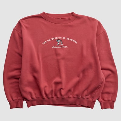 Alabama Crimson Tide 2000s Pullover Sweatshirt - Red - L by Fanatics Real Vintage