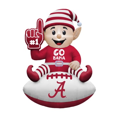 Alabama Crimson Tide 4' Elf on a Football Outdoor Yard Inflatable