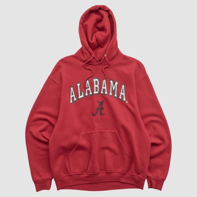 Alabama Crimson Tide Jerzees 2000s Hooded Pullover Sweatshirt - Red - M by Fanatics Real Vintage