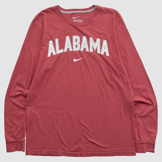Alabama Crimson Tide Nike 2010s Long Sleeve T-shirt - Red - S by Fanatics Real Vintage