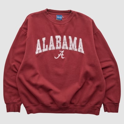 Alabama Crimson Tide Old Varsity Brand 2010s Sweatshirt - Red - L by Fanatics Real Vintage