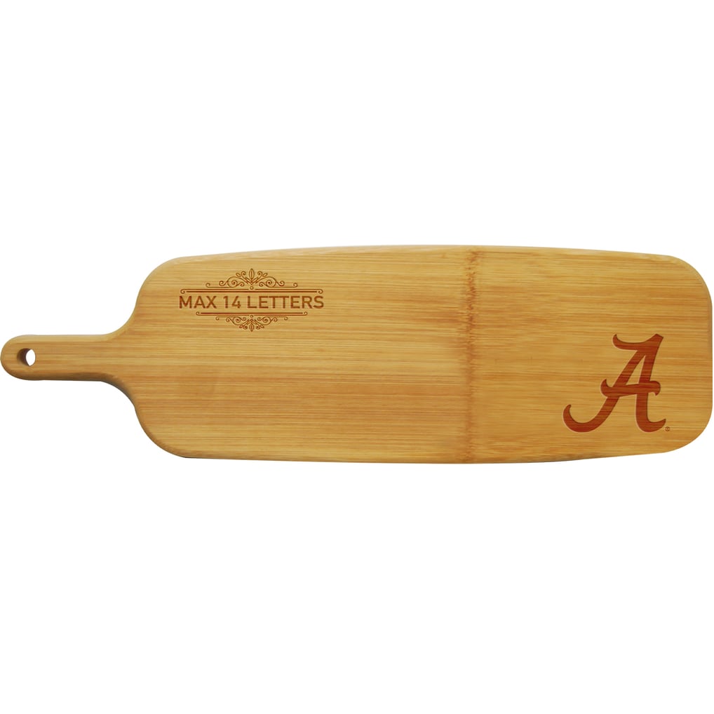 Alabama Crimson Tide Personalized Bamboo Paddle Serving Board