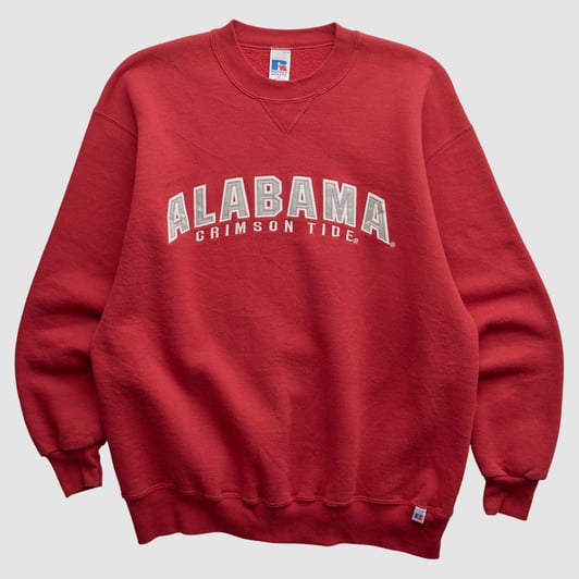 Alabama Crimson Tide Russell 90s Pullover Sweatshirt - Red - L by Fanatics Real Vintage