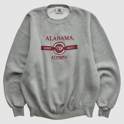 Alabama Crimson Tide USA Player Sportswear 90s Pullover Sweatshirt - Heather Gray - M by Fanatics Real Vintage