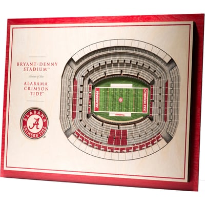 Alabama Crimson Tide Fanpoint 17'' x 13'' 5-Layer StadiumView 3D Wall Art
