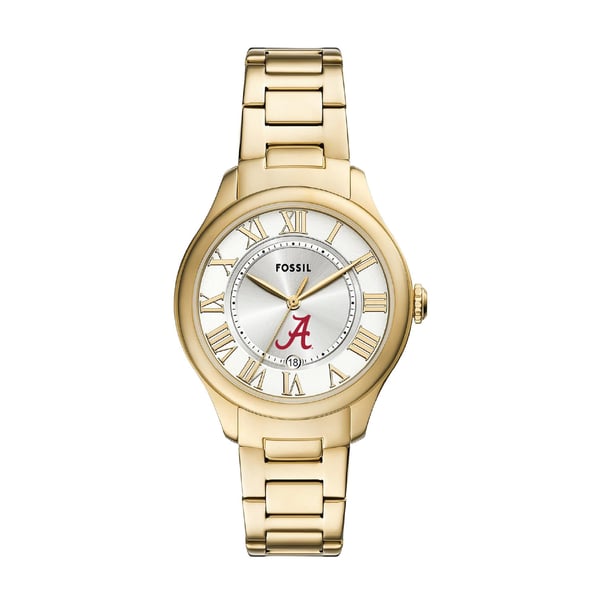 Ladies Fossil College Collection Alabama Stainless Steel Watch University Of Alabama Ladies Fossil Stainless Steel Watch  main image 2