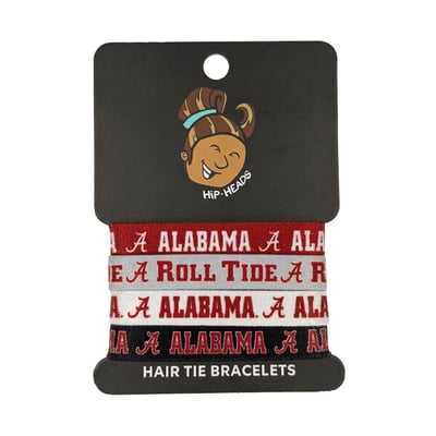  Alabama Crimson Tide Hip Heads Four-Pack of Hair Tie Bracelets