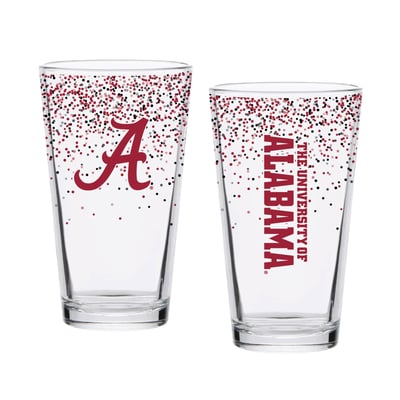 Indigo Falls Alabama Crimson Tide Confetti Pints - Set of 2
