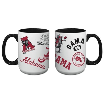 Alabama Crimson Tide Indigo Falls Core College Vintage Medley Two-Pack Mug Set