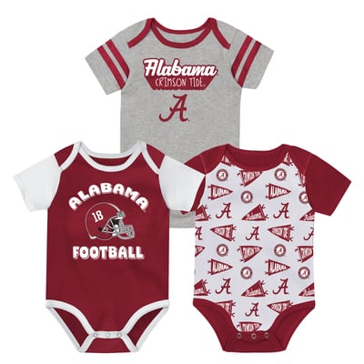 Alabama Crimson Tide Outerstuff Infant Star Player Three-Piece Bodysuit Set