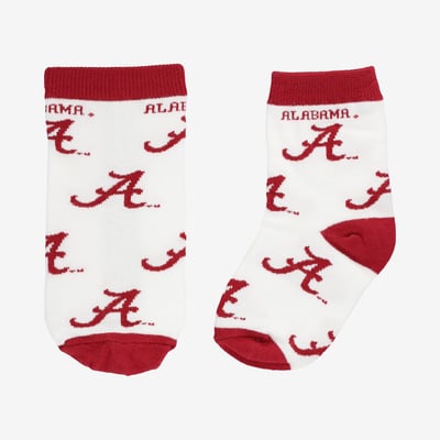  Alabama Crimson Tide Starter Infant All-Over Print Socks - White