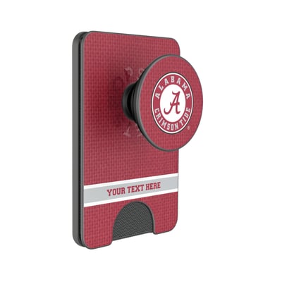 Alabama Crimson Tide Keyscaper Personalized Endzone Solid PopSockets Magnetic Wallet