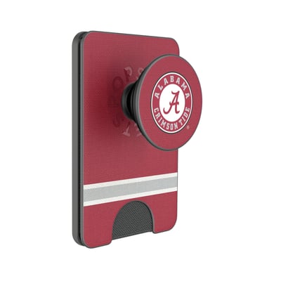 Alabama Crimson Tide Keyscaper Stripe PopSockets Magnetic Wallet