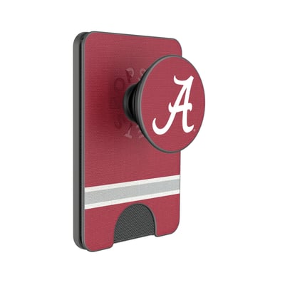 Alabama Crimson Tide Keyscaper Stripe PopSockets Magnetic Wallet