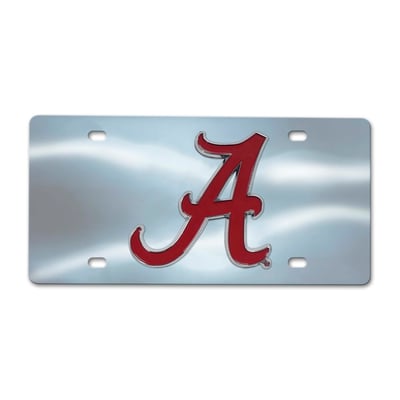 Alabama Crimson Tide Logo Brands Chrome Diecast License Plate
