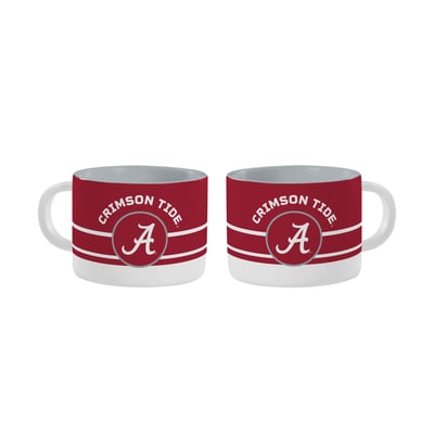 Alabama Crimson Tide Logo Brands Two-Pack Horizon Diamond Mug Set