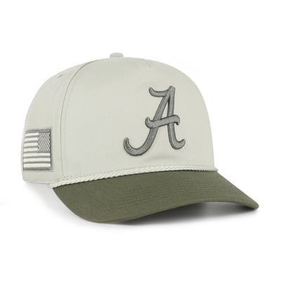 Alabama Crimson Tide '47 Operation Hat Trick Rope Hitch Adjustable Hat - Light Green/Hunter Green