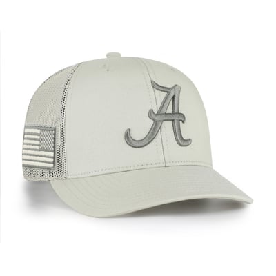 Alabama Crimson Tide '47 Operation Hat Trick Adjustable Trucker Hat - Stone