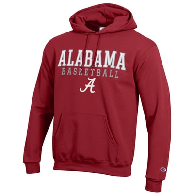 Alabama Crimson Tide Champion Basketball Icon Hoodie - Crimson