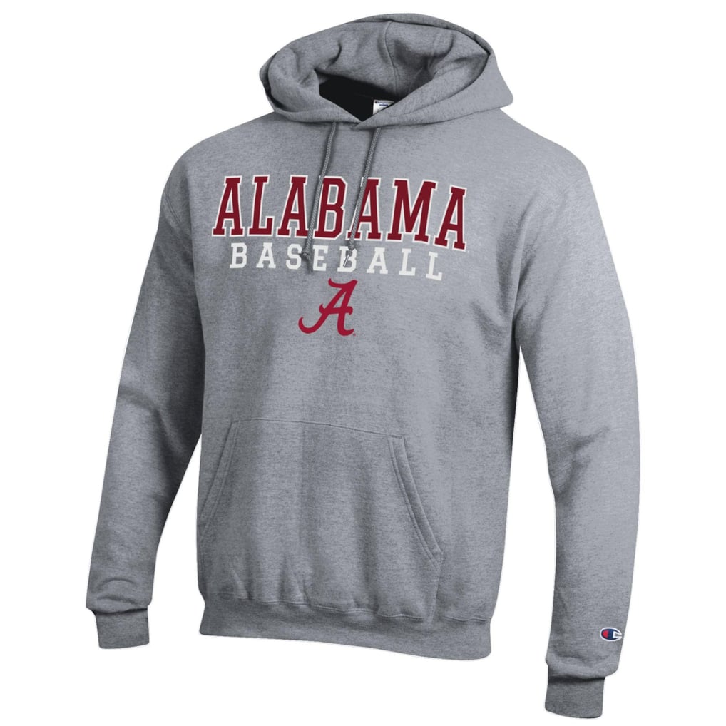 Alabama Crimson Tide Champion Baseball Stack Pullover Hoodie - Gray
