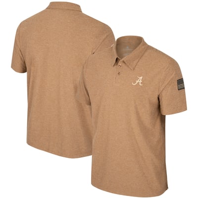 Alabama Crimson Tide Colosseum OHT Military Appreciation Cloud Jersey Desert Polo - Khaki
