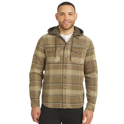 Alabama Crimson Tide Darius Rucker Collection by Fanatics Woven Hooded Full-Snap Shacket - Brown/Olive